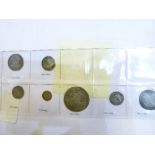 Coins - Collection of seven silver coins, Charles II/ Queen Anne comprising: Halfcrown 1691,