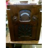 1930's period walnut cased radio