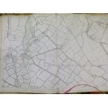 Bound book of circa 1880's 1/2500 scale hand coloured printed maps relating to Gloucestershire/North