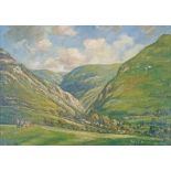Frank Ernest Beresford (1881-1967) - Oil on board - Dovedale, signed and dated 1932, verso fully
