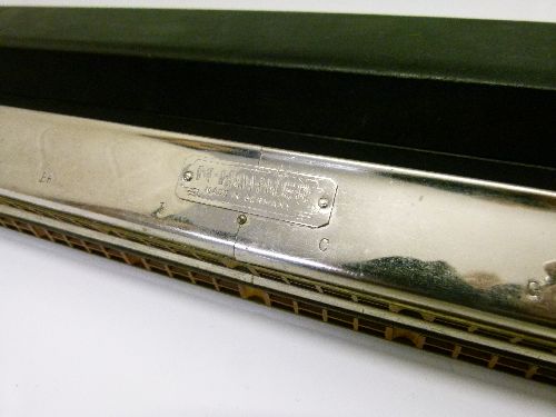 Hohner Chord 48 harmonica, 58.5cm long, cased  Condition: This is a cosmetic report only, the - Image 2 of 7