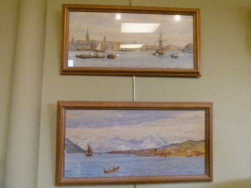 Tristram Ellis (1884-1922) - Pair of watercolours - View of Stockholm from the river, signed and - Image 2 of 6