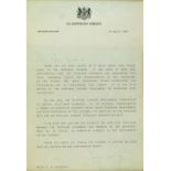 Autographs - Margaret Thatcher, signed letter dated 24 April 1985 to Major R.N. Spafford regarding