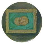 Albert Durer Lucas (1828-1918) - Gouache -Circular study of a sovereign and half sovereign