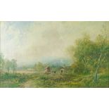 Albert Pollitt (1856-1926) - Watercolour - The Conway Valley, 28cm x 45cm  Condition: A little