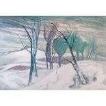 Arthur Homeshaw (1933-2011) - Watercolour - Winter Scene, signed, verso with titled artist's