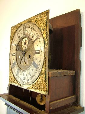 18th Century longcase clock by John Sanderson, the grained soft wood case having a long arch - Image 5 of 7