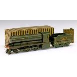 Model Railway - Bowman 0 Gauge - 4-4-0 locomotive, Model 234 in L.M.S. black, boxed and matching