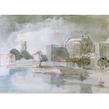 Robin Darwin (1910-1974) - Watercolour - Harbour scene, signed and dated '57, 24cm x 33cm A.R.