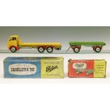 Shackleton die-cast  - Foden FG flat bed lorry in yellow and red together with a Dyson 8 Ton flat