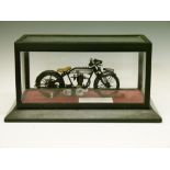 Scratch built model of a 1924 3½ H.P. O.H.V. Norton Motor Cycle, circa 1925, the metal framed