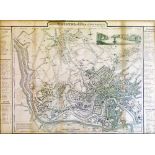 Benjamin Donne - Engraved map - A Plan Of Bristol Clifton, The Hotwells etc, numbered keys to