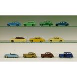 Dinky die-cast - Collection of eleven various comprising: Riley (40a/158), Triumph (40b/151), Austin