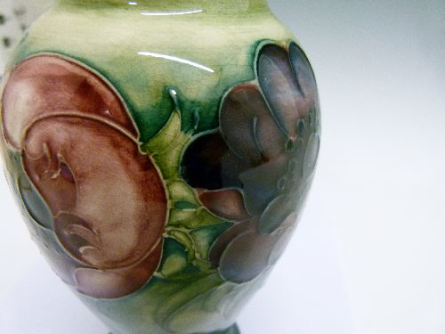 Moorcroft 'Anemone' vase of baluster form having typical stylised foliate decoration on a two tone - Image 6 of 7