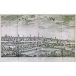 H. Blundel after Johannes Kip - 18th Century copper engraving - The City Of Bristol, having a key