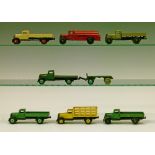 Dinky die-cast - Collection of 25 Series wagons comprising: Open Wagon x 3 (25a), Flat Truck with