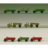 Dinky die-cast - Eight commercial vehicles comprising: 5 x Motor Truck (22c), all post-war issues,