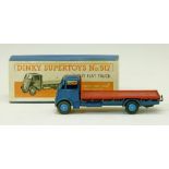 Dinky die-cast - Guy Flat Truck, blue and red (512), boxed  Condition: Please see extra images and