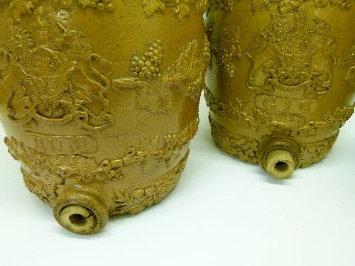 Set of four 19th Century Doulton Lambeth brown glazed stoneware spirit barrels, each having - Image 2 of 8