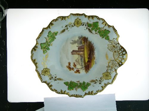 Pair of 19th Century H & R Daniel rectangular dishes, 29.5cm wide together with a matching oval - Image 5 of 6