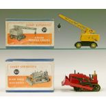 Dinky die-cast - Blaw Knox Bulldozer (561) together with Coles Mobile Crane (571), both boxed