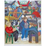 Beryl Cook (1926-2008) - Signed limited edition print - Car Boot Sale, No.99/650, published by The