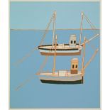 Bryan Pearce (1929-2007) - Screenprint - Two Boats, unsigned edition, 30.5cm x 25.5cm, unframed A.R.