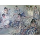 Sir William Russell Flint (1880-1969) - Signed limited edition coloured print - Variations IV,