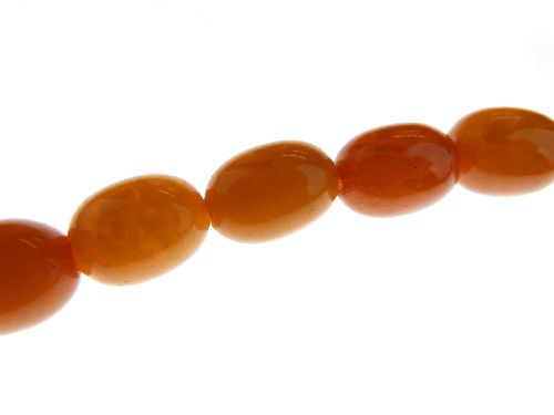 Row of graduated amber beads, the forty-three barrel shaped beads, 1.3cm to 2.8cm long, overall - Image 3 of 7