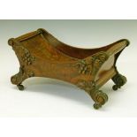 George IV carved mahogany cheese coaster decorated with bunches of grapes and standing on acanthus