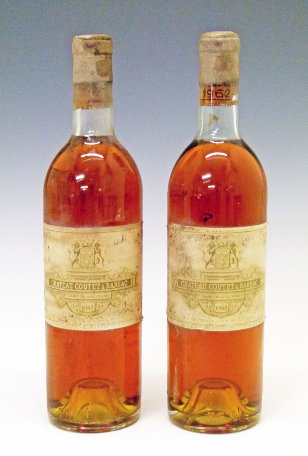 Wines and Spirits - Chateau Coutet a Barsac, Sauternes, 1962, two bottles  Condition: Please see