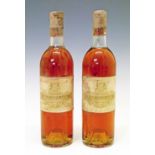 Wines and Spirits - Chateau Coutet a Barsac, Sauternes, 1962, two bottles  Condition: Please see