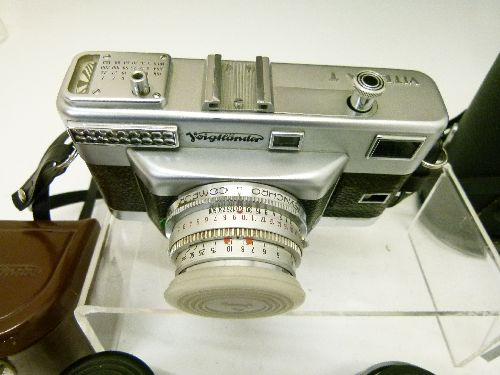 Cameras - Voigtlander Prominent I, circa 1955, with Turnit view finder, Skoparon 35mm, Noktor 50mm - Image 4 of 8