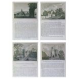 Somerset Interest - Four late 18th/early 19th Century engravings - The Abbot's, Cleve Abby, Farley