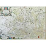 Joan Blaeu - Antique hand coloured engraved map - Drentia Comitatus:Transisulaniae Tabula II, 38cm x