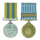 Medals - Korea War pair comprising: British Commonwealth Forces Korea Medal and United Nations Korea