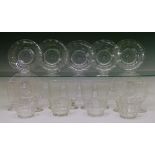 Collection of J & L Lobmeyr finely engraved table glass, late 19th/early 20th Century, comprising: