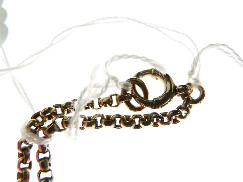 Guard chain, indistinctly tagged, of round faceted belcher links interspaced with faceted beads, - Image 4 of 4