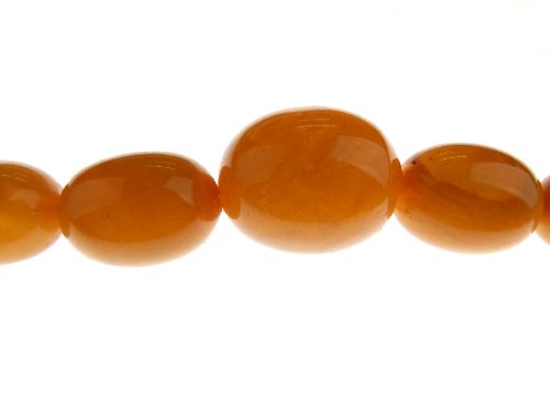 Row of graduated amber beads, the forty-three barrel shaped beads, 1.3cm to 2.8cm long, overall - Image 2 of 7