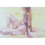 Neil Murison (b.1930) - Pastel - Seated Figure On The Floor, signed, 28cm x 40cm A.R.