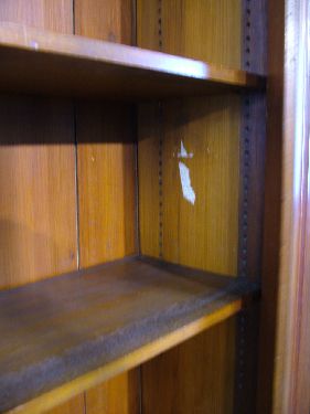 Victorian walnut Gothic design two section library bookcase, the upper section having a moulded - Image 3 of 6