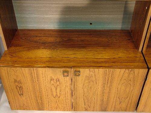 Pair of Danish style rosewood lounge display units, the first fitted four shelves, the cupboards - Image 3 of 6