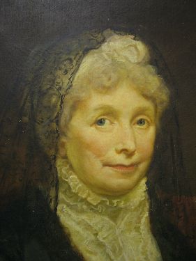 Attributed to James Northcote (1746-1831) - Oil on canvas - Portrait of an elderly lady wearing a - Image 8 of 8