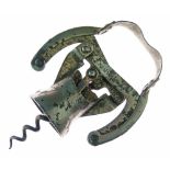 French 'Le Desire' nickel plated patent corkscrew   Condition: Light corrosion allover where the