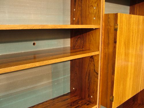 Pair of Danish style rosewood lounge display units, the first fitted four shelves, the cupboards - Image 4 of 6