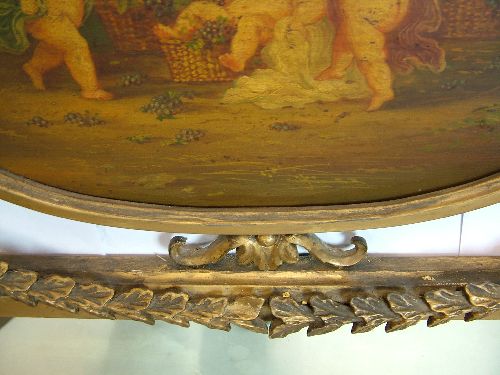 19th Century Adam style wall mirror, the rectangular plate with gilt gesso foliate scrolls, - Image 4 of 5