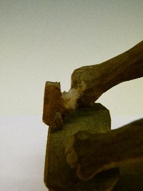 Tom 'Gnome Man' Whittaker of Littlebeck - Carved oak figure of a blacksmith, signed with a carved - Image 5 of 7