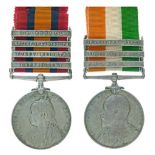 Medals - Boer War pair comprising: Queens South Africa Medal with Transvaal, Relief Of Ladysmith,