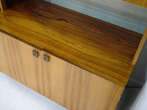 Pair of Danish style rosewood lounge display units, the first fitted four shelves, the cupboards - Image 2 of 6