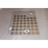 COLLECTION OF 46  US COMMORATIVE  STATE QUARTERS